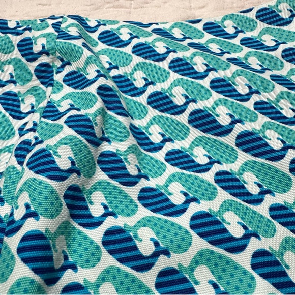 Talbots Nantucket Whale Print Skirt Preppy Coastal A-Line Cotton Stretch Petite - Picture 3 of 9